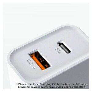 18w qc3.0 + pd quick charger wall adapter