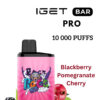 IGET BAR PRO – BLACKBERRY POMEGRANATE CHERRY – 10 000 PUFFS import placeholder for 9960