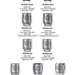 smok v8 baby replacement coils (5pcs/pack)