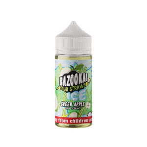 bazooka sour straws | ice | green apple 100ml