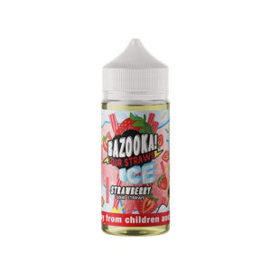 bazooka sour straws | ice | strawberry 100ml
