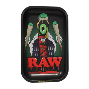 raw metal rolling tray cone monster medium 17.5 x 27.5cm