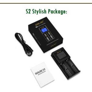 golisi s2 smart charger with lcd screen (2 bay)