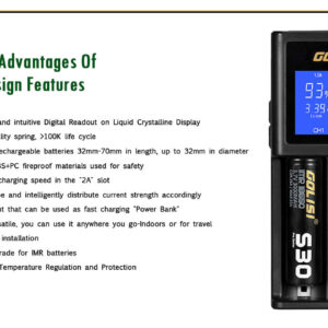 golisi s2 smart charger with lcd screen (2 bay)