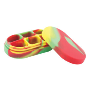 silicone concentrate container 10cm x 5cm assorted colors