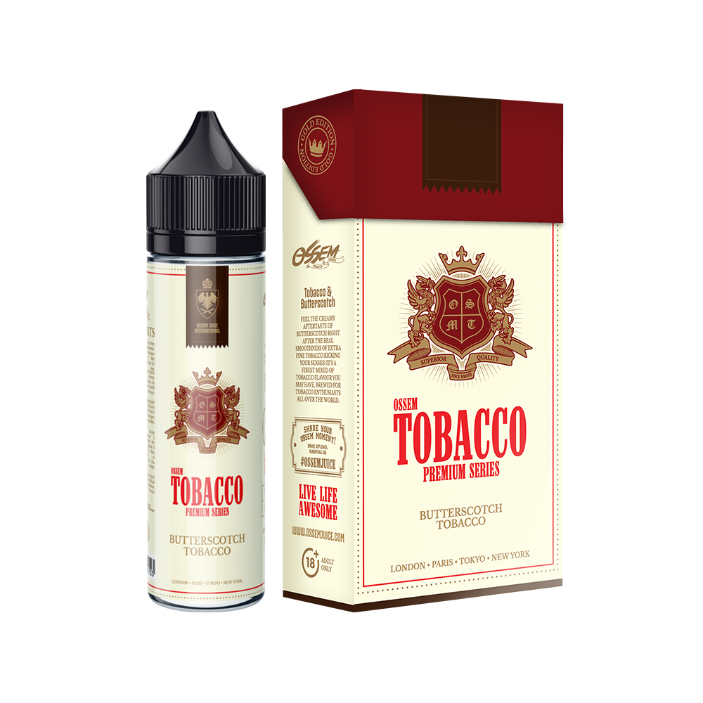 ossem | tobacco premium series | butterscotch tobacco 60ml ossem | tobacco premium series | butterscotch tobacco 60ml