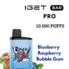 IGET BAR PRO – BLUEBERRY RASPBERRY BUBBLE GUM – 10 000 PUFFS import placeholder for 21422