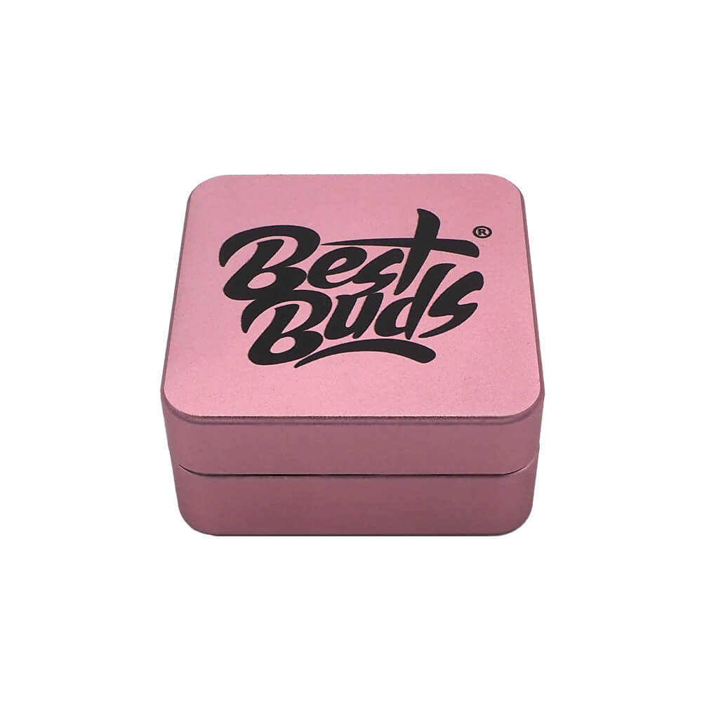best buds flat square aluminium grinder 2 parts (50mm) best buds flat square aluminium grinder 2 parts (50mm)