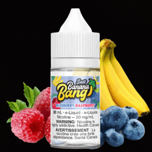 blueberry raspberry ice salt by banana bang e liquid