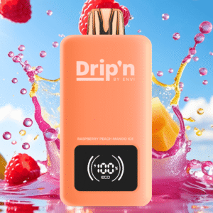 drip'n by envi 70k disposable vape raspberry peach mango ice
