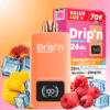 Drip'n by Envi 70K Disposable Vape - Raspberry Peach Mango Ice import placeholder for 7830629318719