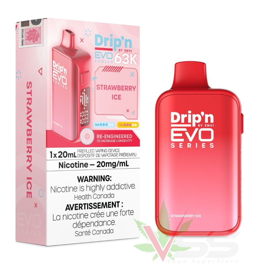 drip'n by envi evo 63k disposable vape strawberry ice drip'n by envi evo 63k disposable vape strawberry ice
