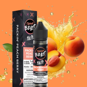 flavour beast salt 60ml packin' peach berry