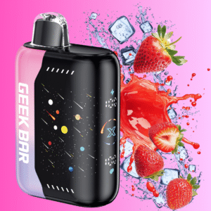 geek bar pulse x 25k disposable vape sour strawberry ice