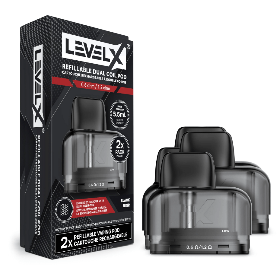 level x refillable pods 2/pkg level x refillable pods 2/pkg