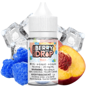 peach ice salt by berry drop e liquid
