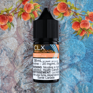 peach ice salt by clx reload e liquid