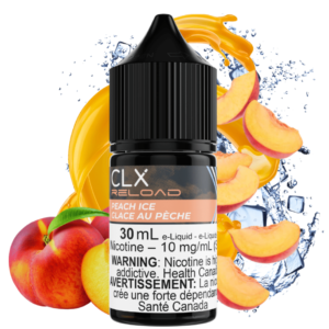 peach ice salt by clx reload e liquid