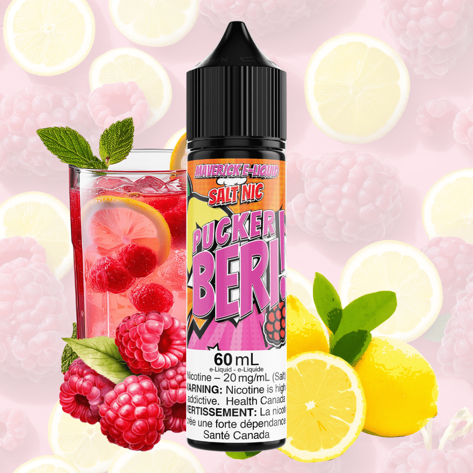 pucker beri salt by maverick e liquid 60ml pucker beri salt by maverick e liquid 60ml