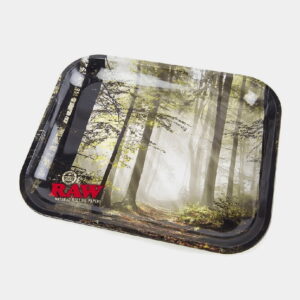 raw forest metal rolling tray