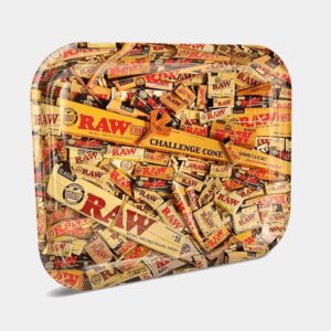 raw mixed products metal rolling tray