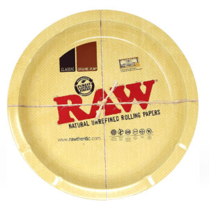 raw metal round rolling tray 31cm