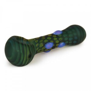 red eye glass frosted colour dots hand pipe 4.5"