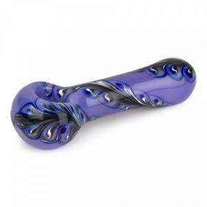 red eye glass paisley hand pipe 4.5"