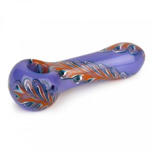 red eye glass paisley hand pipe 4.5"