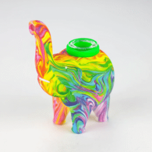 silicone elephant bubbler 4.5"