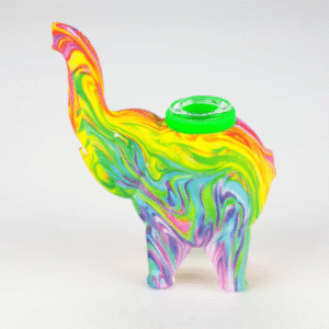 silicone elephant bubbler 4.5"