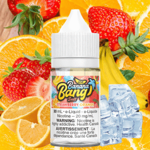 strawberry orange ice salt by banana bang e liquid
