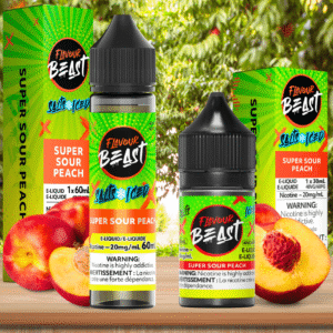 super sour peach salts by flavour beast e liquid