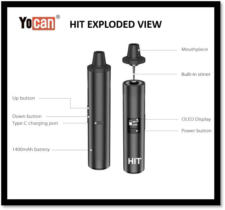yocan hit dry herb vaporizer yocan hit dry herb vaporizer